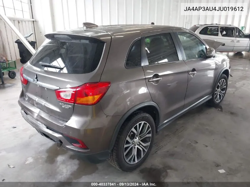 2018 Mitsubishi Outlander Sport 2.0 Es/2.0 Le VIN: JA4AP3AU4JU019612 Lot: 40337841