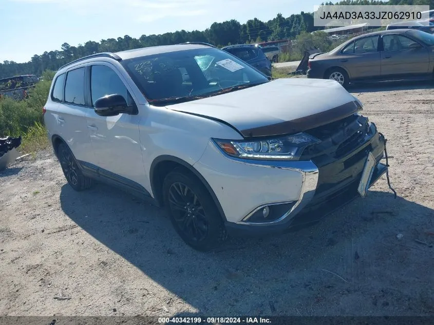 2018 Mitsubishi Outlander Le VIN: JA4AD3A33JZ062910 Lot: 40342199