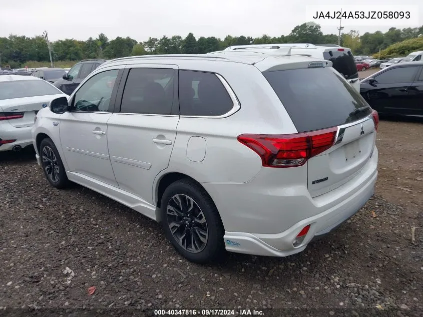 JA4J24A53JZ058093 2018 Mitsubishi Outlander Se/Gt