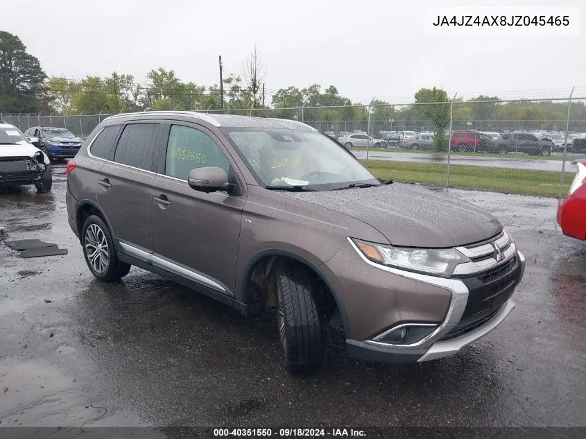 2018 Mitsubishi Outlander Gt VIN: JA4JZ4AX8JZ045465 Lot: 40351550