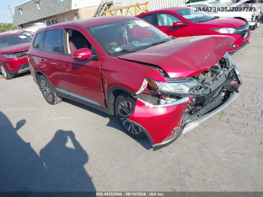 2018 Mitsubishi Outlander Se VIN: JA4AZ3A35JZ037749 Lot: 40352064