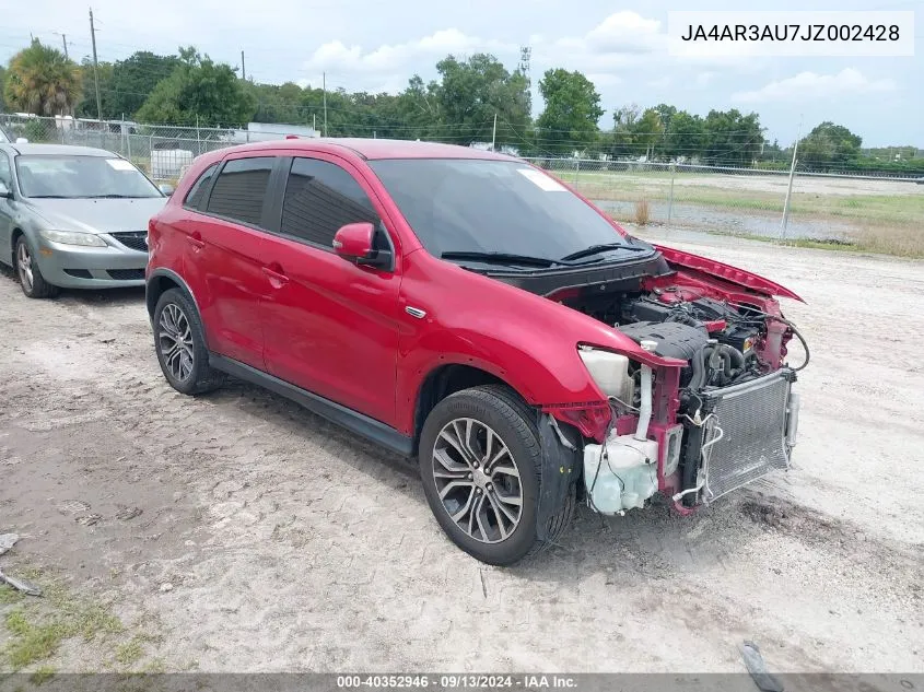 2018 Mitsubishi Outlander Sport 2.0 Es VIN: JA4AR3AU7JZ002428 Lot: 40352946