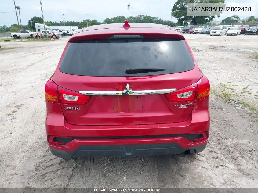 2018 Mitsubishi Outlander Sport 2.0 Es VIN: JA4AR3AU7JZ002428 Lot: 40352946