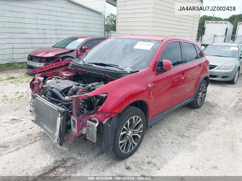 2018 Mitsubishi Outlander Sport 2.0 Es VIN: JA4AR3AU7JZ002428 Lot: 40352946