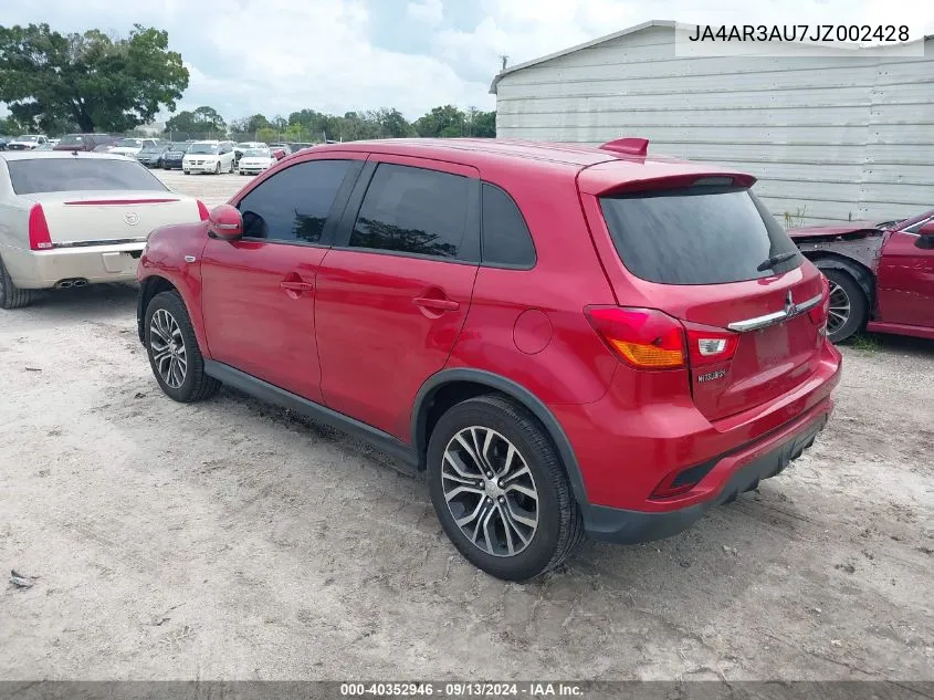 2018 Mitsubishi Outlander Sport 2.0 Es VIN: JA4AR3AU7JZ002428 Lot: 40352946