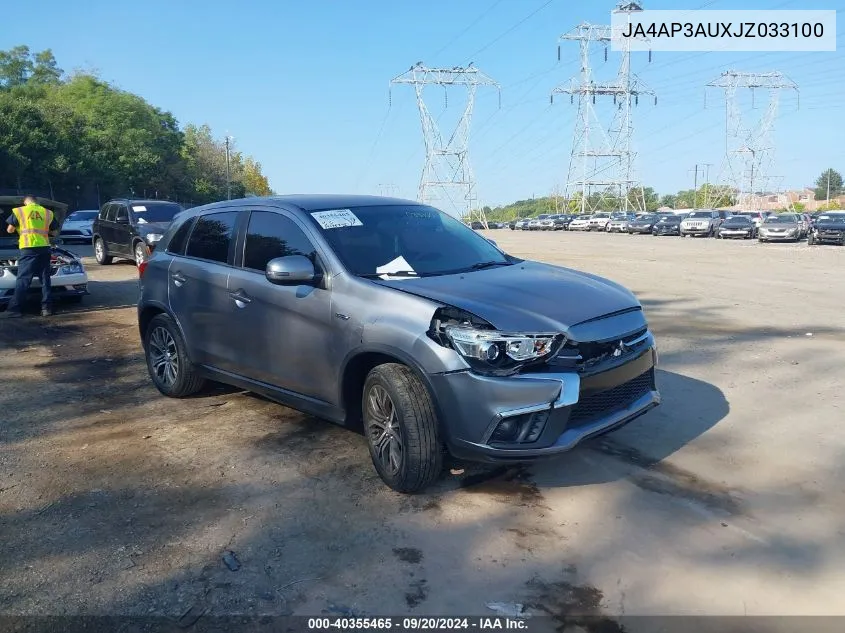 2018 Mitsubishi Outlander Sport 2.0 Es VIN: JA4AP3AUXJZ033100 Lot: 40355465