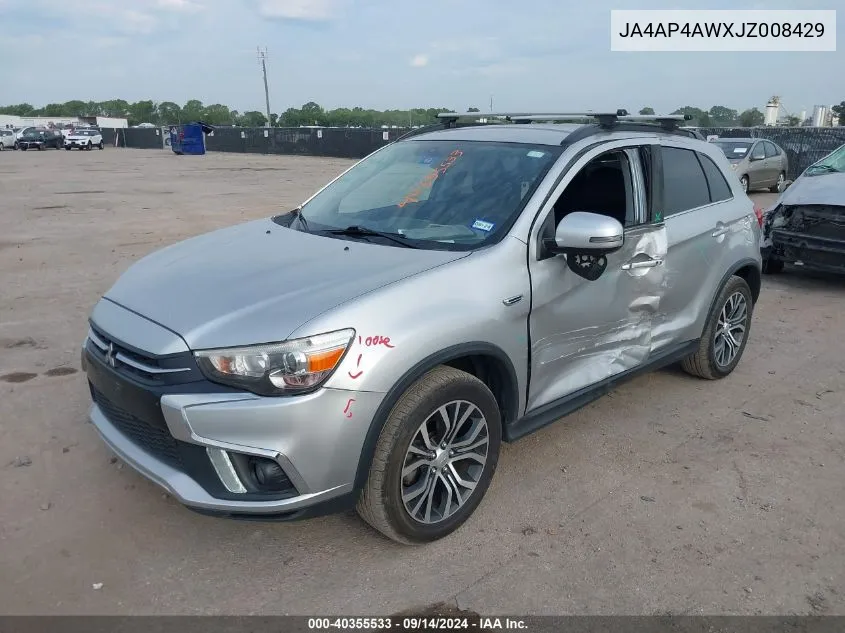 2018 Mitsubishi Outlander Sport Sel VIN: JA4AP4AWXJZ008429 Lot: 40355533