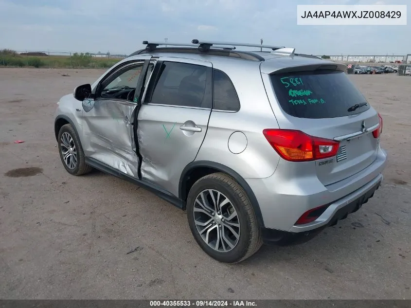 JA4AP4AWXJZ008429 2018 Mitsubishi Outlander Sport Sel