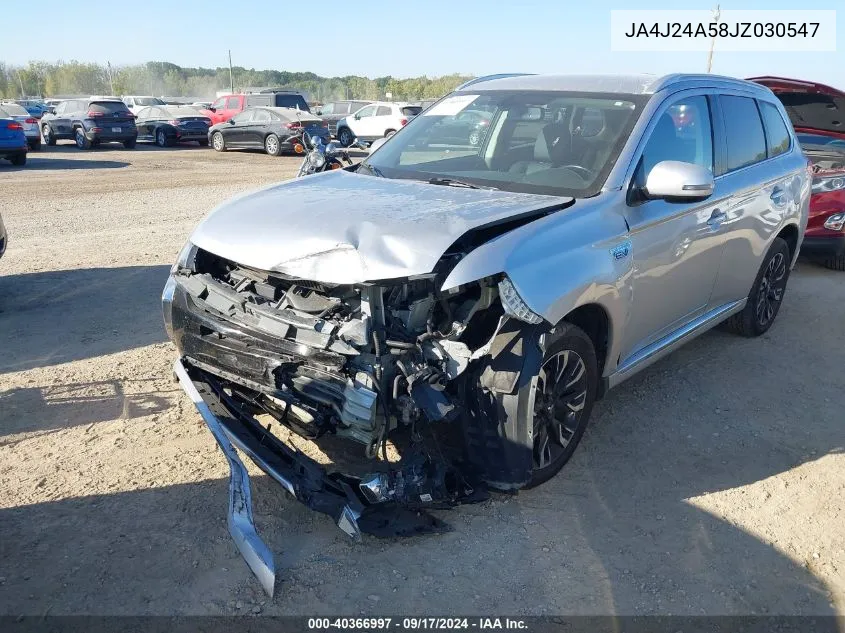 2018 Mitsubishi Outlander Phev Se/Gt VIN: JA4J24A58JZ030547 Lot: 40366997