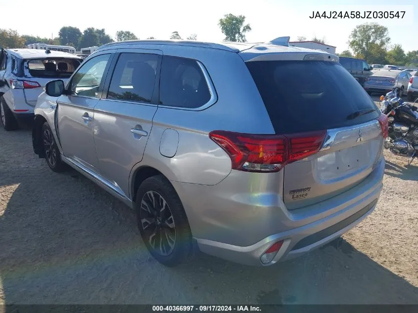 2018 Mitsubishi Outlander Phev Se/Gt VIN: JA4J24A58JZ030547 Lot: 40366997