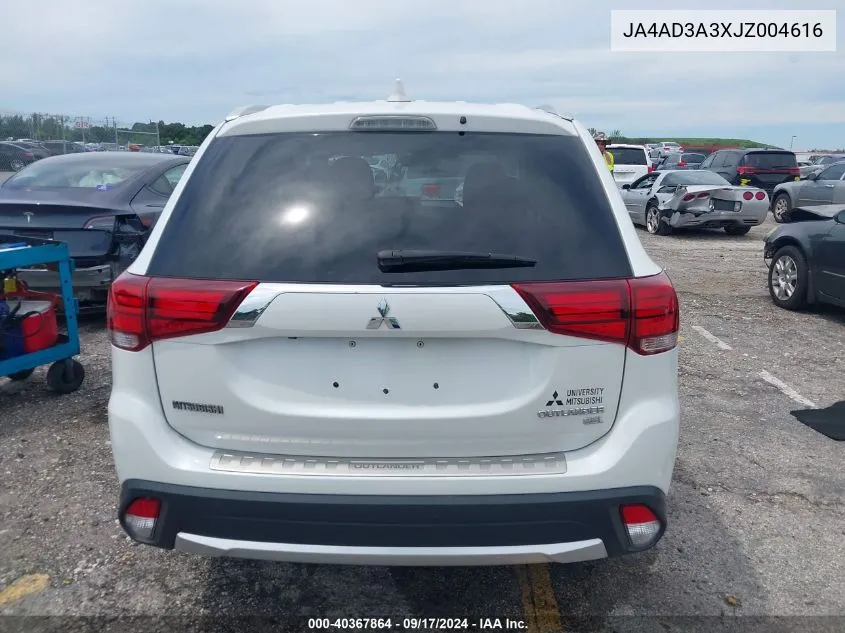 JA4AD3A3XJZ004616 2018 Mitsubishi Outlander Sel