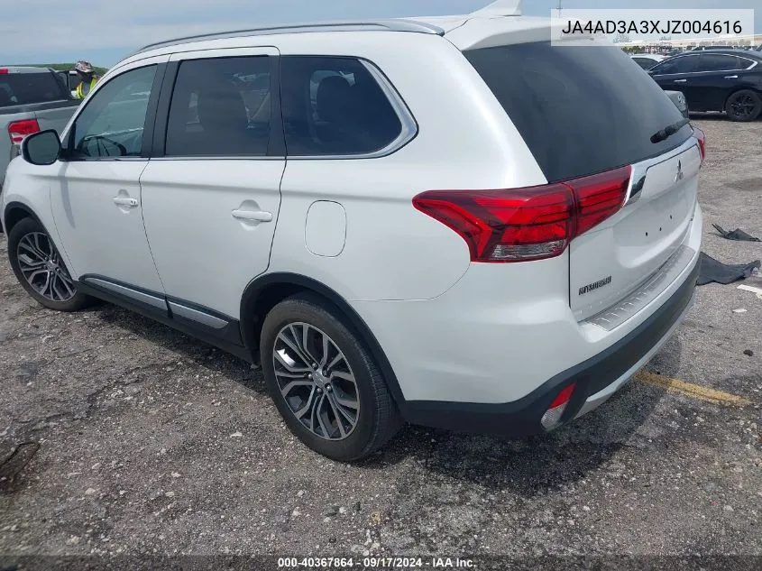 JA4AD3A3XJZ004616 2018 Mitsubishi Outlander Sel