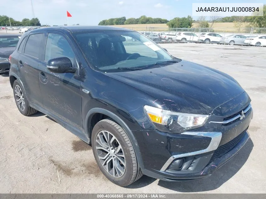 2018 Mitsubishi Outlander Sport 2.0 Es VIN: JA4AR3AU1JU000834 Lot: 40368565