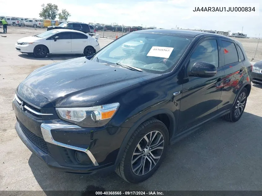 2018 Mitsubishi Outlander Sport 2.0 Es VIN: JA4AR3AU1JU000834 Lot: 40368565