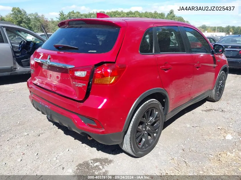 2018 Mitsubishi Outlander Sport 2.0 Le VIN: JA4AR3AU2JZ025437 Lot: 40376106