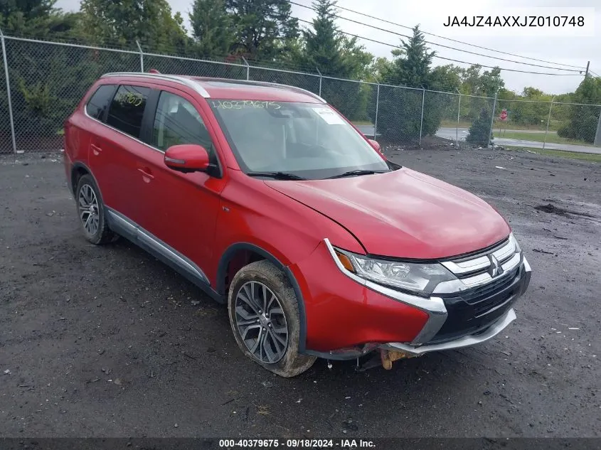 2018 Mitsubishi Outlander Gt VIN: JA4JZ4AXXJZ010748 Lot: 40379675