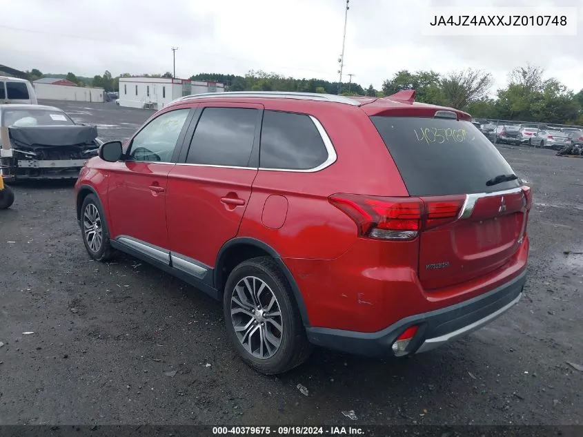 2018 Mitsubishi Outlander Gt VIN: JA4JZ4AXXJZ010748 Lot: 40379675