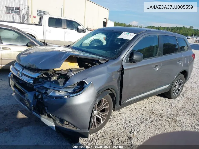 2018 Mitsubishi Outlander Es VIN: JA4AZ3A37JJ005559 Lot: 40411637