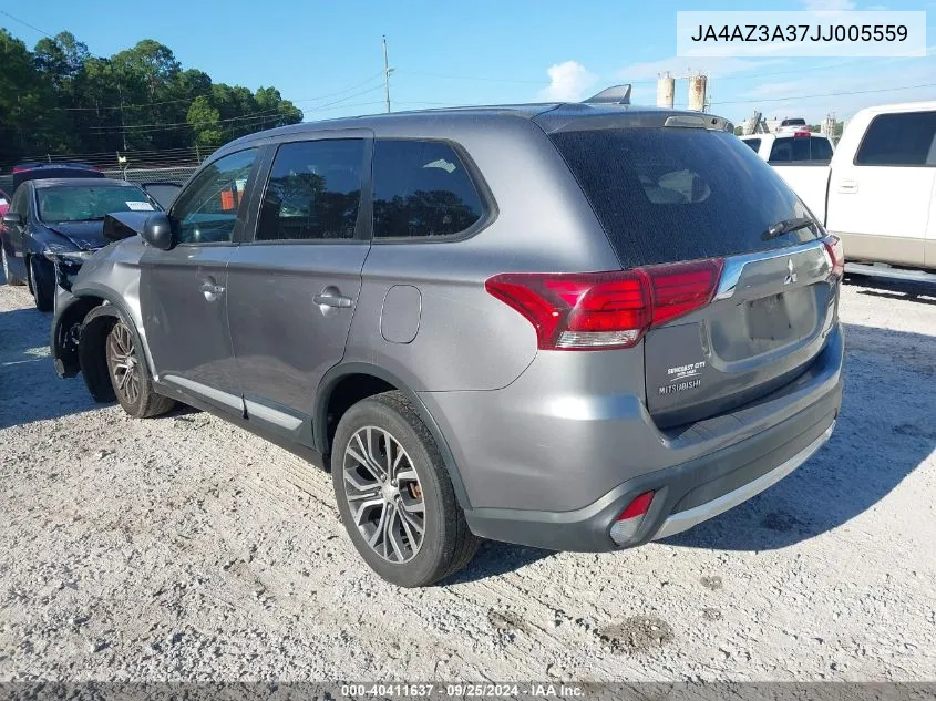 2018 Mitsubishi Outlander Es VIN: JA4AZ3A37JJ005559 Lot: 40411637