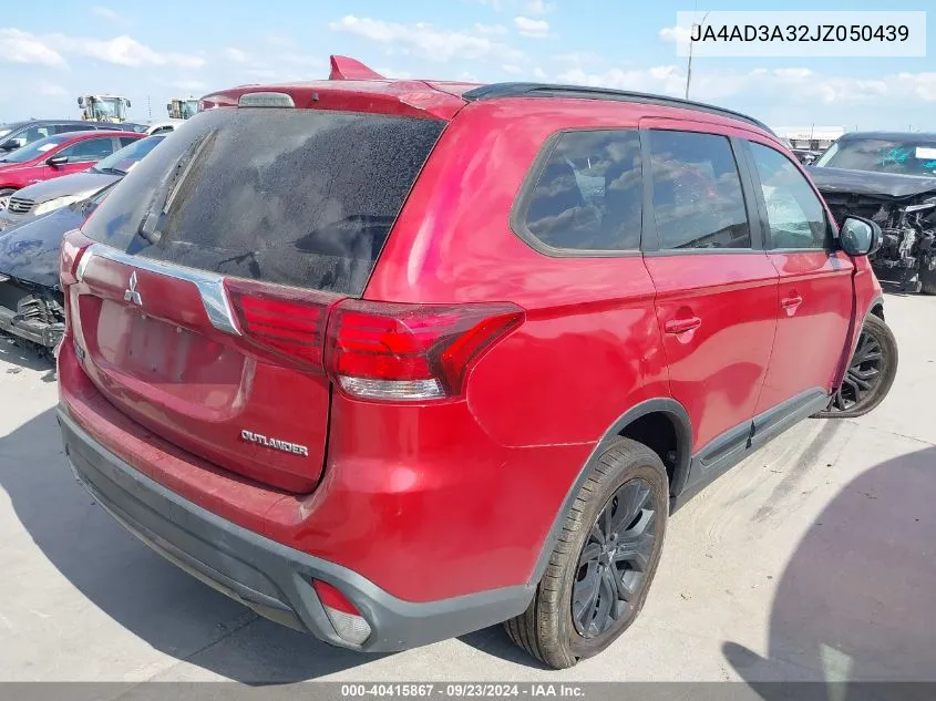 2018 Mitsubishi Outlander Le VIN: JA4AD3A32JZ050439 Lot: 40415867