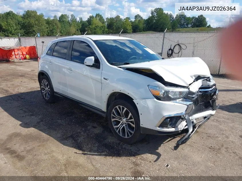 2018 Mitsubishi Outlander Sport 2.0 Es VIN: JA4AP3AU9JZ026364 Lot: 40444790