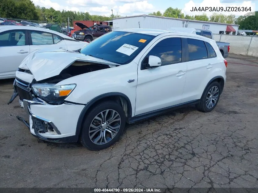 2018 Mitsubishi Outlander Sport 2.0 Es VIN: JA4AP3AU9JZ026364 Lot: 40444790