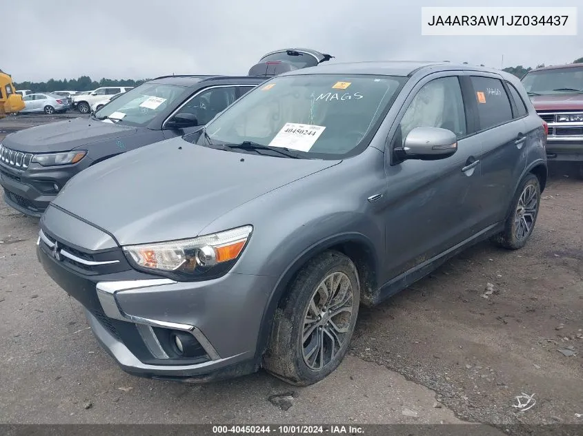 2018 Mitsubishi Outlander Sport Es/Se VIN: JA4AR3AW1JZ034437 Lot: 40450244