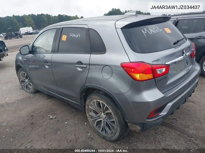 2018 Mitsubishi Outlander Sport Es/Se VIN: JA4AR3AW1JZ034437 Lot: 40450244