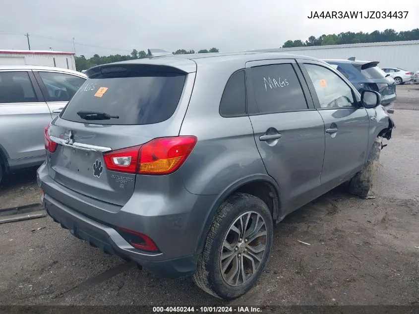 2018 Mitsubishi Outlander Sport Es/Se VIN: JA4AR3AW1JZ034437 Lot: 40450244