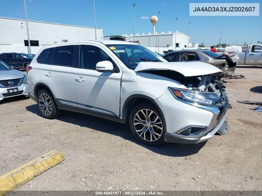 2018 Mitsubishi Outlander Se VIN: JA4AD3A3XJZ002607 Lot: 40451977