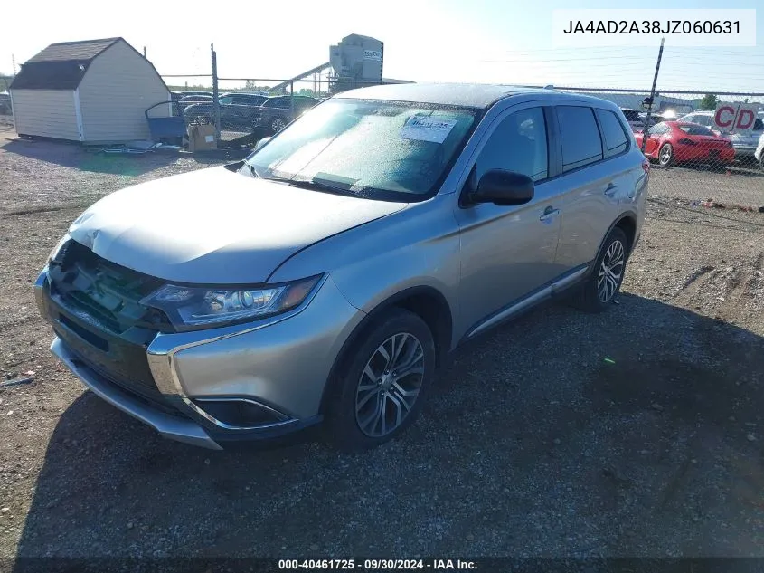 2018 Mitsubishi Outlander Es VIN: JA4AD2A38JZ060631 Lot: 40461725