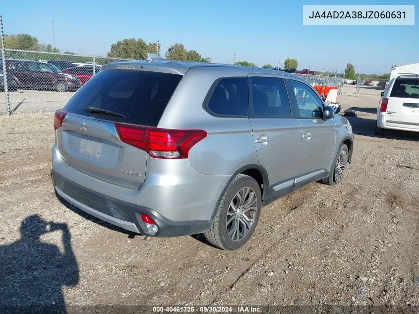 2018 Mitsubishi Outlander Es VIN: JA4AD2A38JZ060631 Lot: 40461725