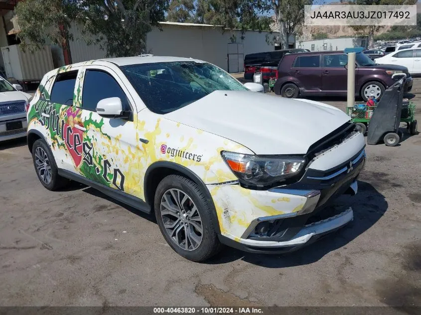 2018 Mitsubishi Outlander Sport Es/Se VIN: JA4AR3AU3JZ017492 Lot: 40463820