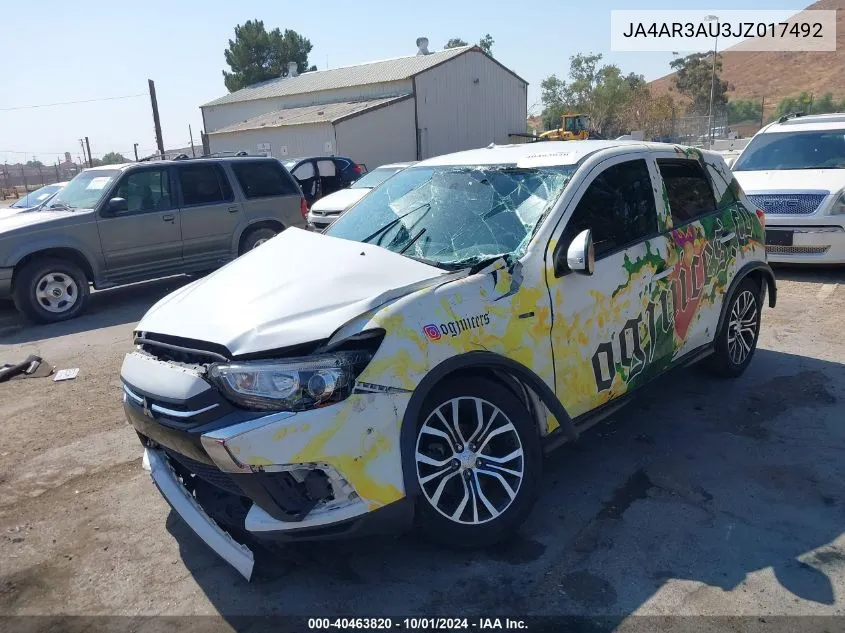 2018 Mitsubishi Outlander Sport Es/Se VIN: JA4AR3AU3JZ017492 Lot: 40463820