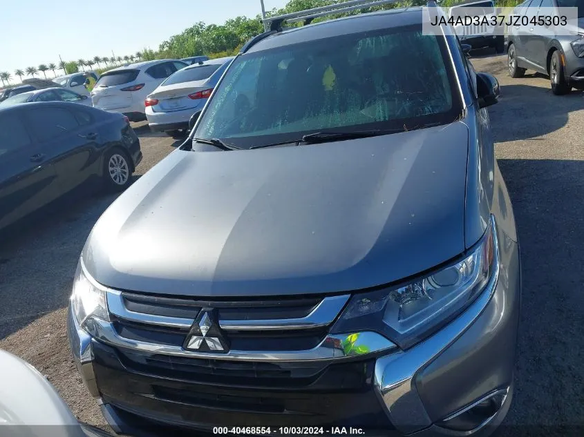 2018 Mitsubishi Outlander Le VIN: JA4AD3A37JZ045303 Lot: 40468554