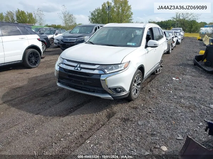 2018 Mitsubishi Outlander Es/Le/Se/Sel VIN: JA4AZ3A36JZ069089 Lot: 40483324