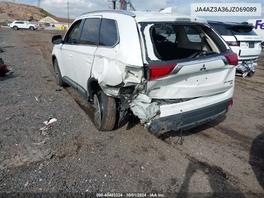 2018 Mitsubishi Outlander Es/Le/Se/Sel VIN: JA4AZ3A36JZ069089 Lot: 40483324