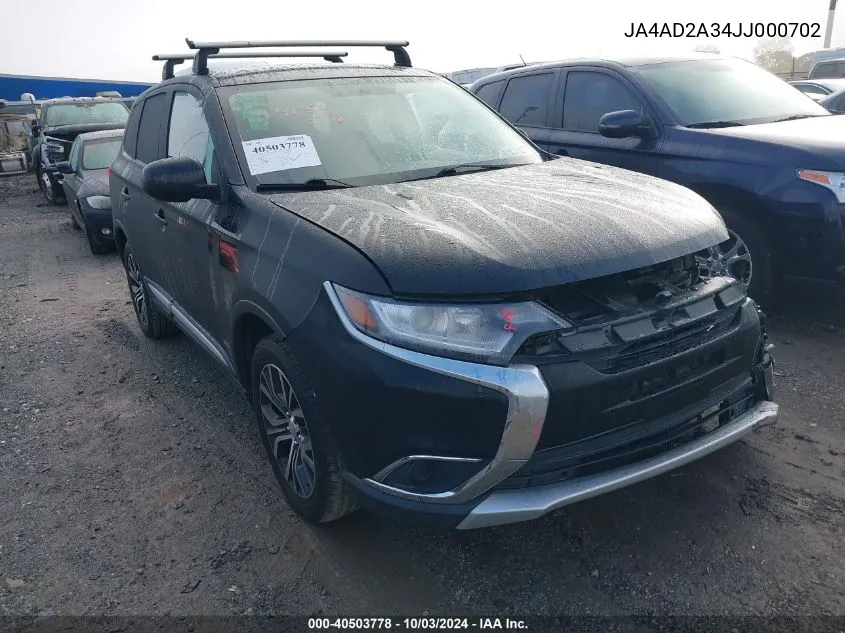 JA4AD2A34JJ000702 2018 Mitsubishi Outlander Es