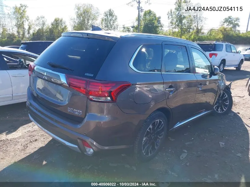 2018 Mitsubishi Outlander Phev Sel VIN: JA4J24A50JZ054115 Lot: 40506022