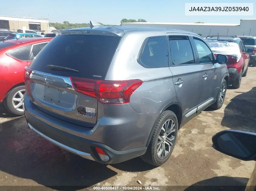 2018 Mitsubishi Outlander Es VIN: JA4AZ3A39JZ053940 Lot: 40508437