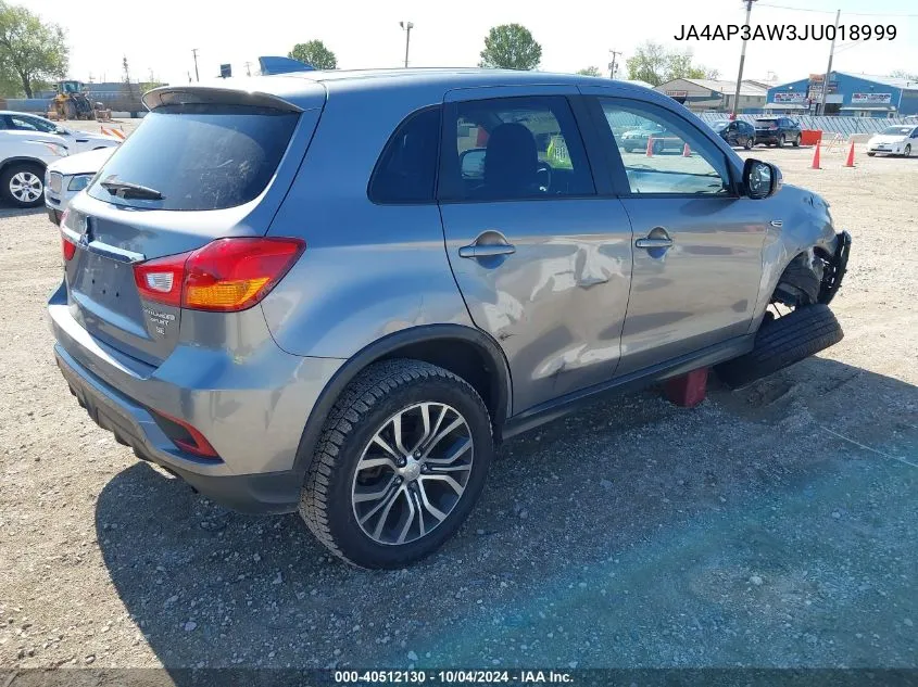 2018 Mitsubishi Outlander Sport 2.4 Se VIN: JA4AP3AW3JU018999 Lot: 40512130