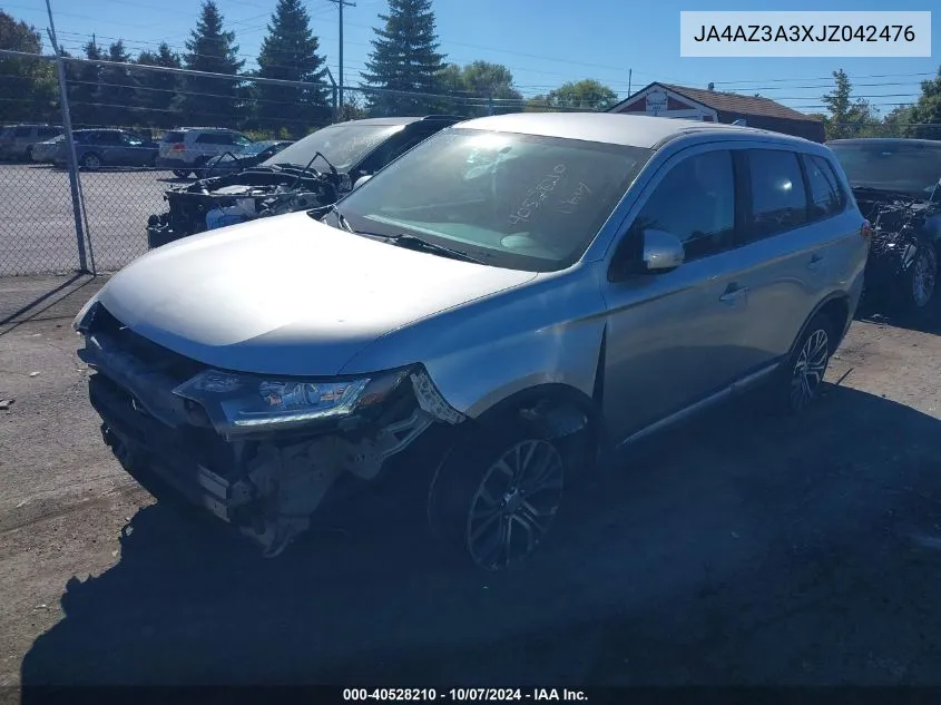 2018 Mitsubishi Outlander Se/Sel VIN: JA4AZ3A3XJZ042476 Lot: 40528210