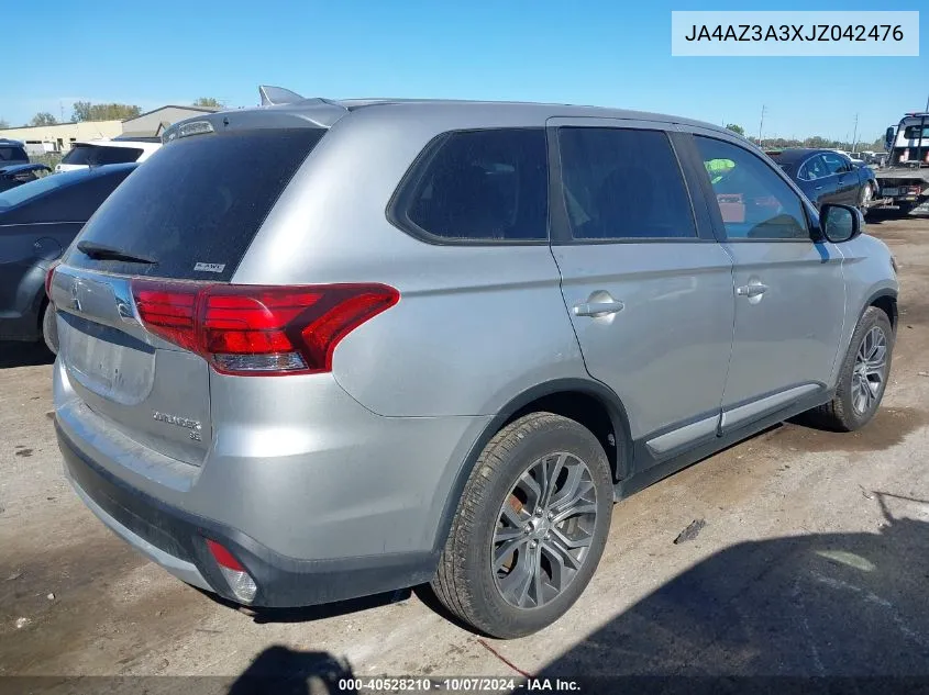 2018 Mitsubishi Outlander Se/Sel VIN: JA4AZ3A3XJZ042476 Lot: 40528210