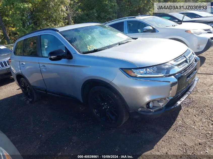 2018 Mitsubishi Outlander Se/Sel VIN: JA4AD3A31JZ030893 Lot: 40539861