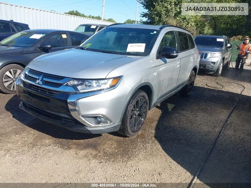 2018 Mitsubishi Outlander Se/Sel VIN: JA4AD3A31JZ030893 Lot: 40539861