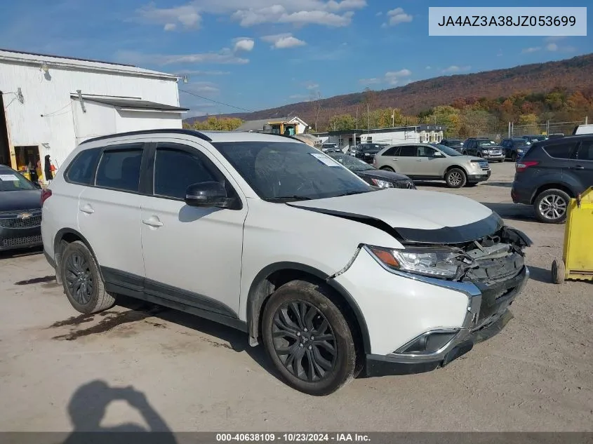 2018 Mitsubishi Outlander Le VIN: JA4AZ3A38JZ053699 Lot: 40638109