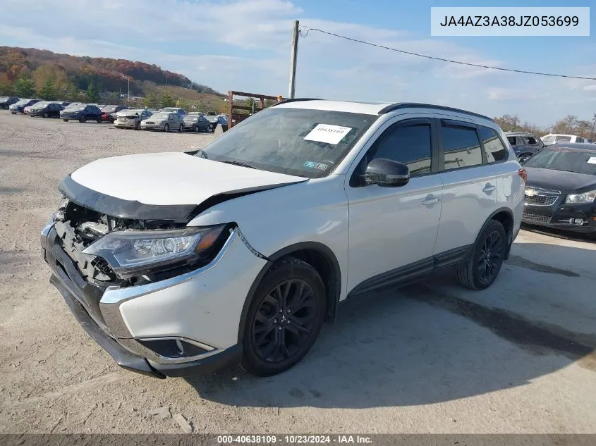 2018 Mitsubishi Outlander Le VIN: JA4AZ3A38JZ053699 Lot: 40638109