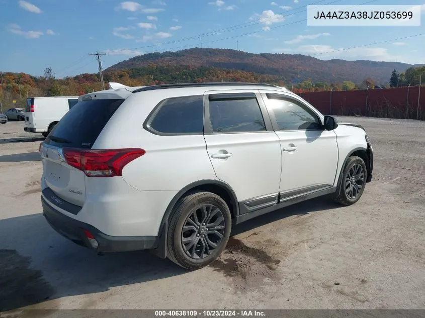 2018 Mitsubishi Outlander Le VIN: JA4AZ3A38JZ053699 Lot: 40638109