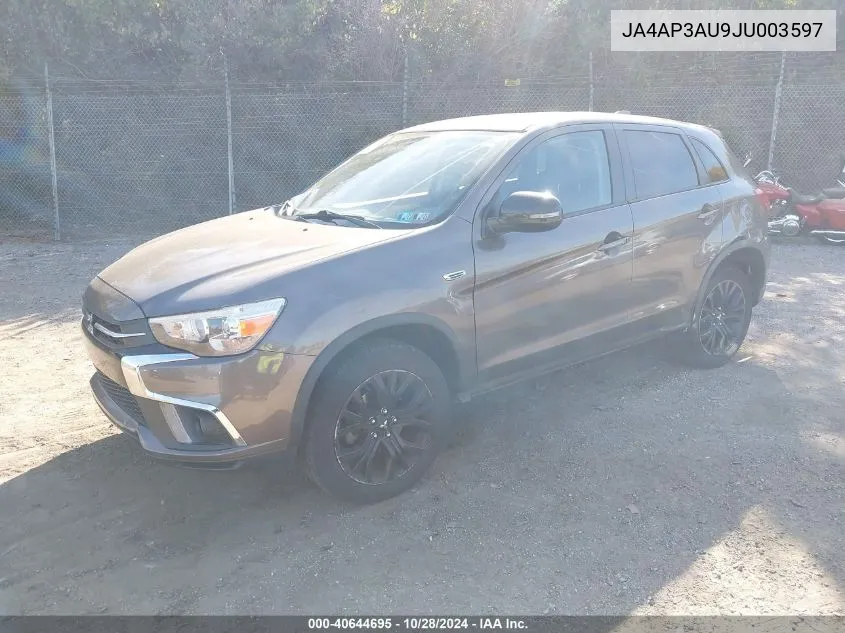 2018 Mitsubishi Outlander Sport 2.0 Le VIN: JA4AP3AU9JU003597 Lot: 40644695