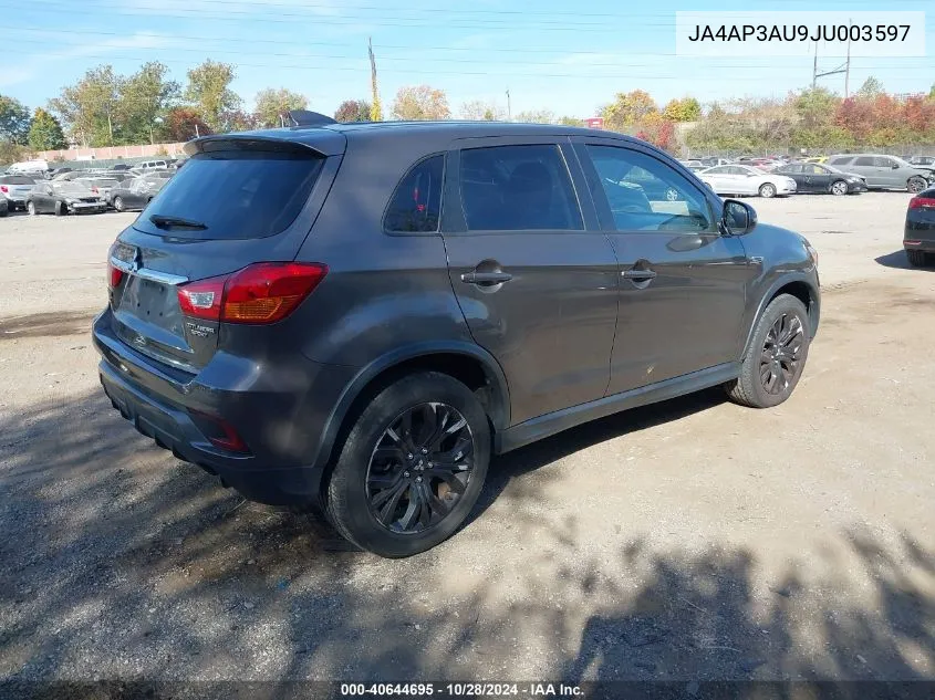 2018 Mitsubishi Outlander Sport 2.0 Le VIN: JA4AP3AU9JU003597 Lot: 40644695